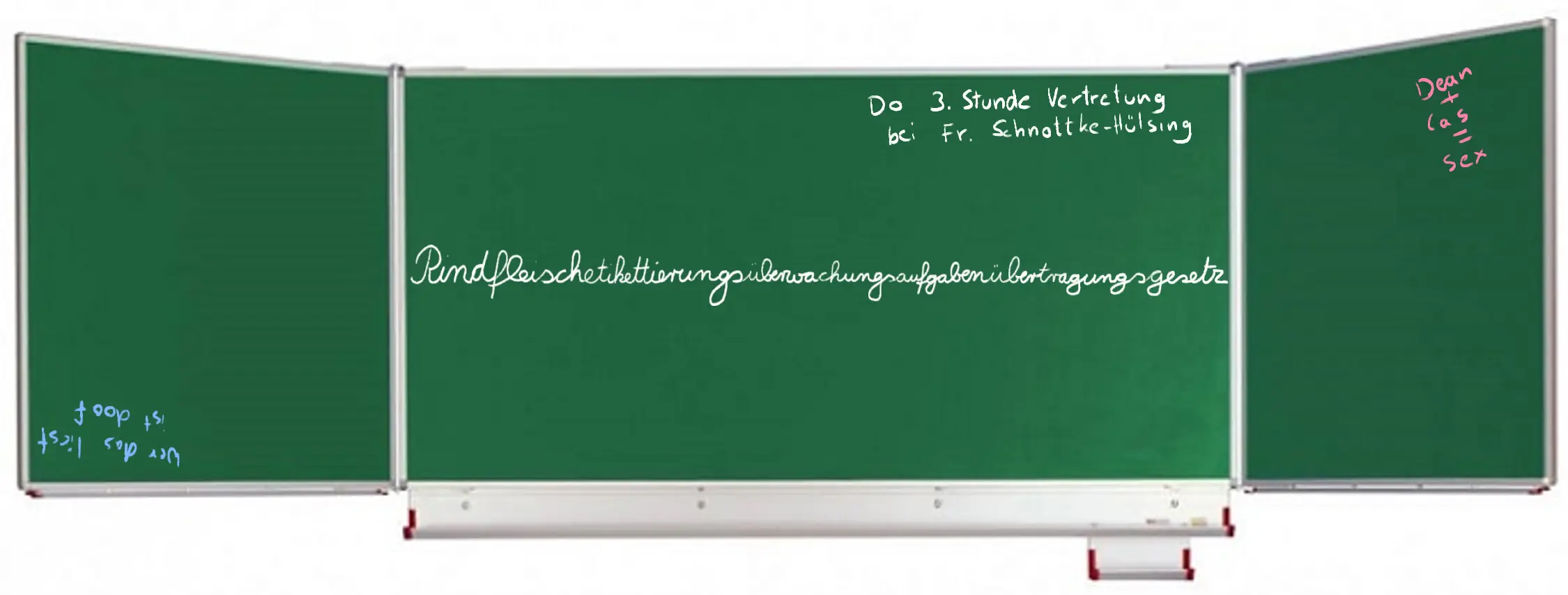 The above image of a blackboard now has various stupid German stuff written on it.
