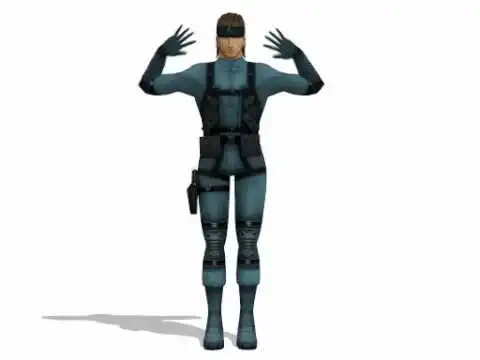 Metal Gear Solid's Snake dansing