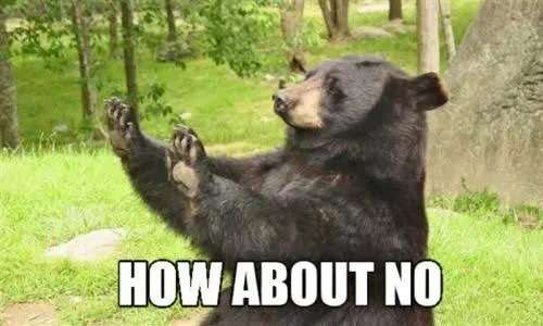 Bear meme. How about no.