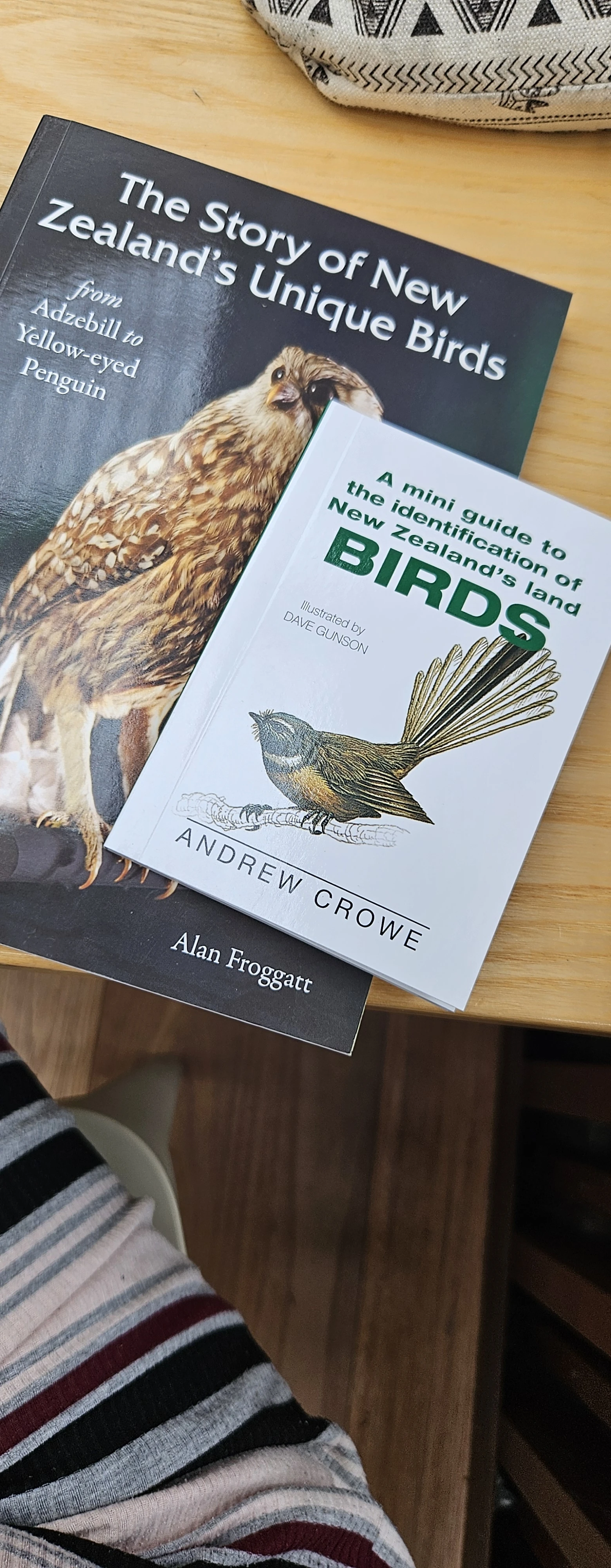 Two paperback reference books on New Zealand birds