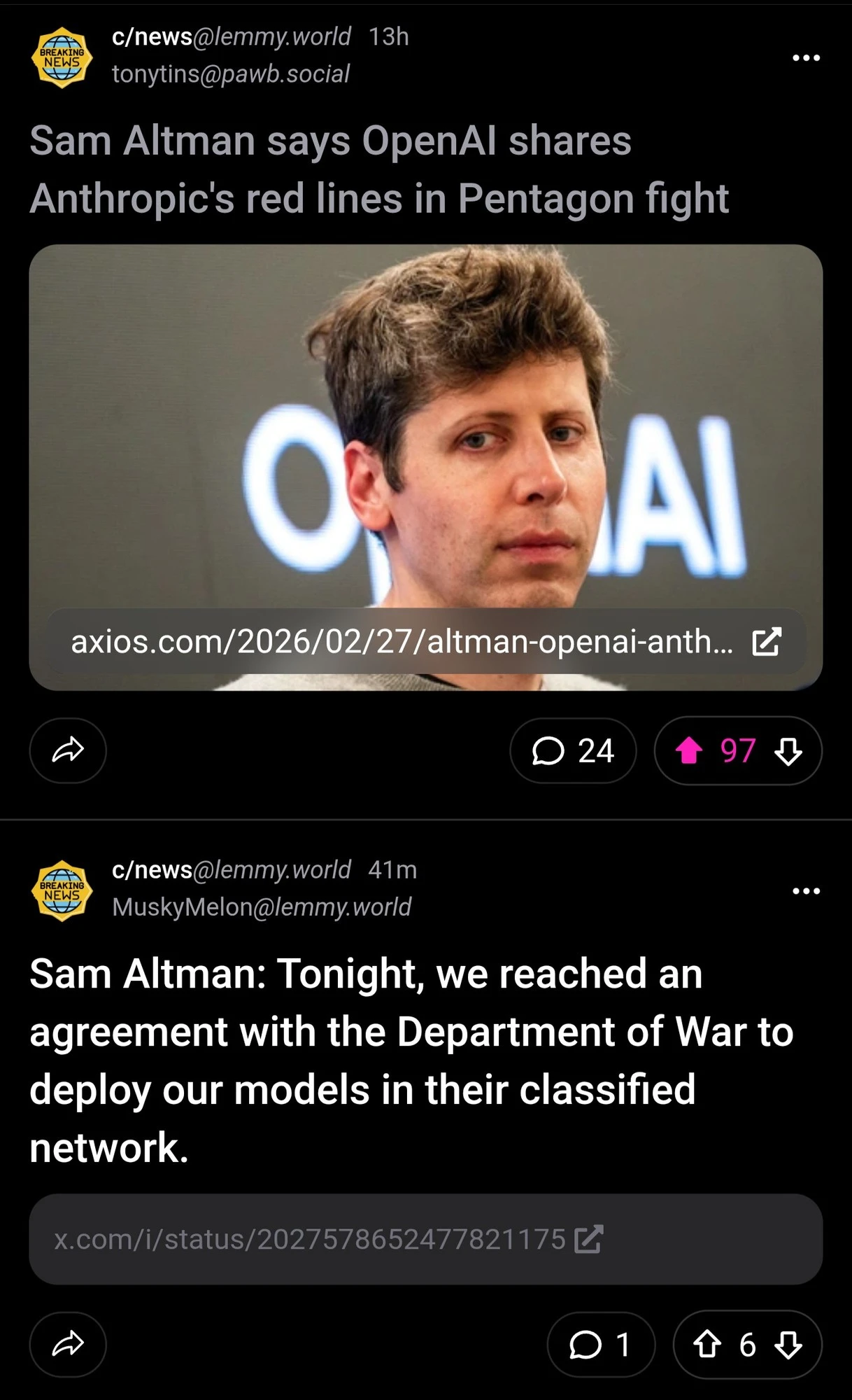 Sam Altman headlines