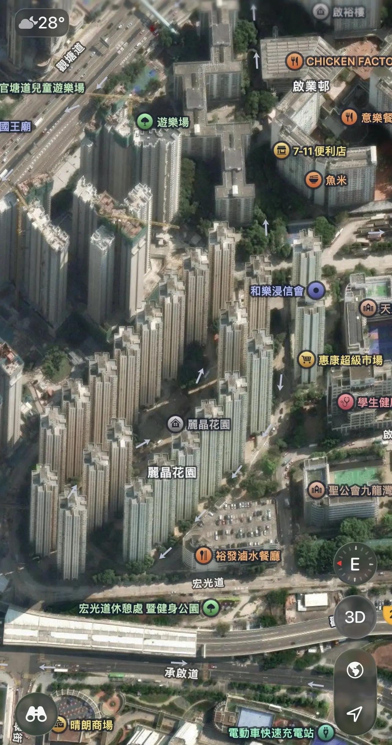 same map but satellite imagery