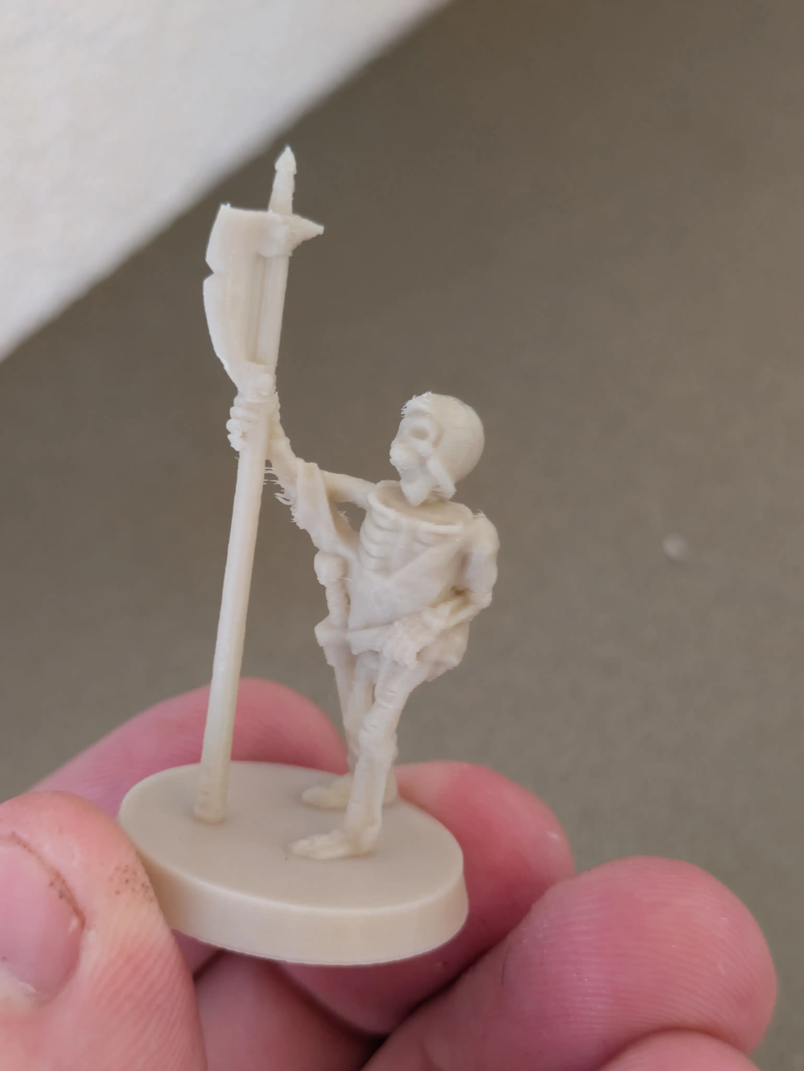 skeleton with halberd