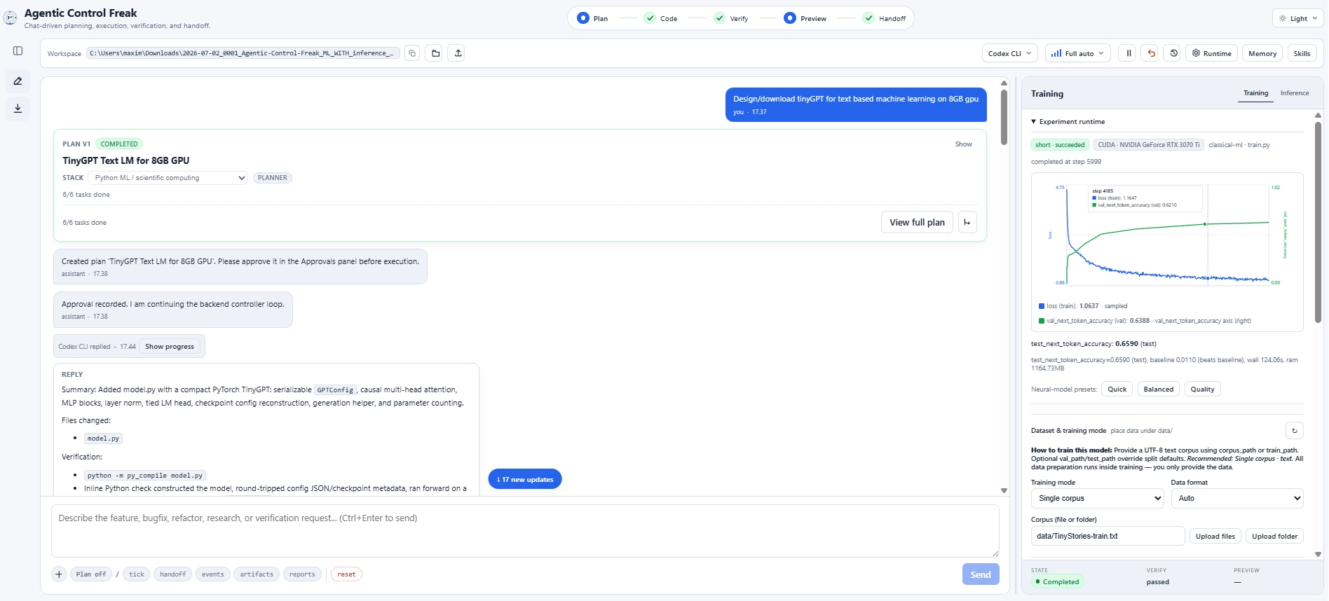 a local control plane for coding agents in your browser