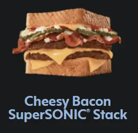 Example of Sonic burger which is on Texas Toast slices instead of a bun