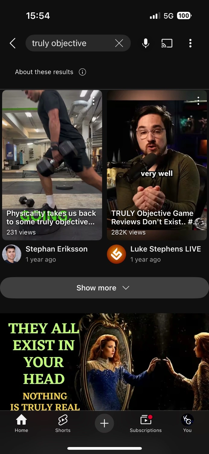 truly objective search results