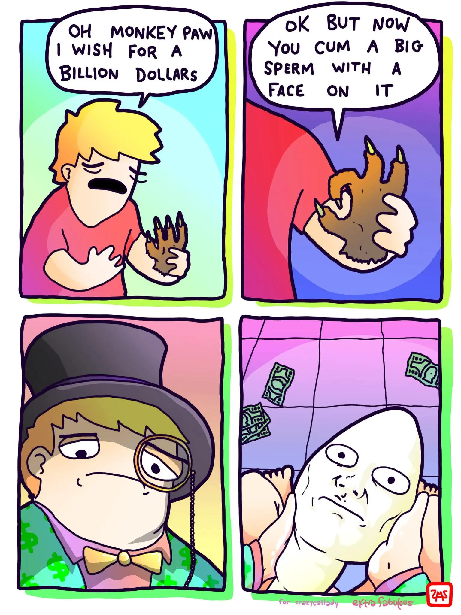 comic featuring one really big sperm