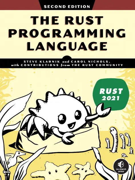 Cover page of The Rust Programming Language, Second Edition