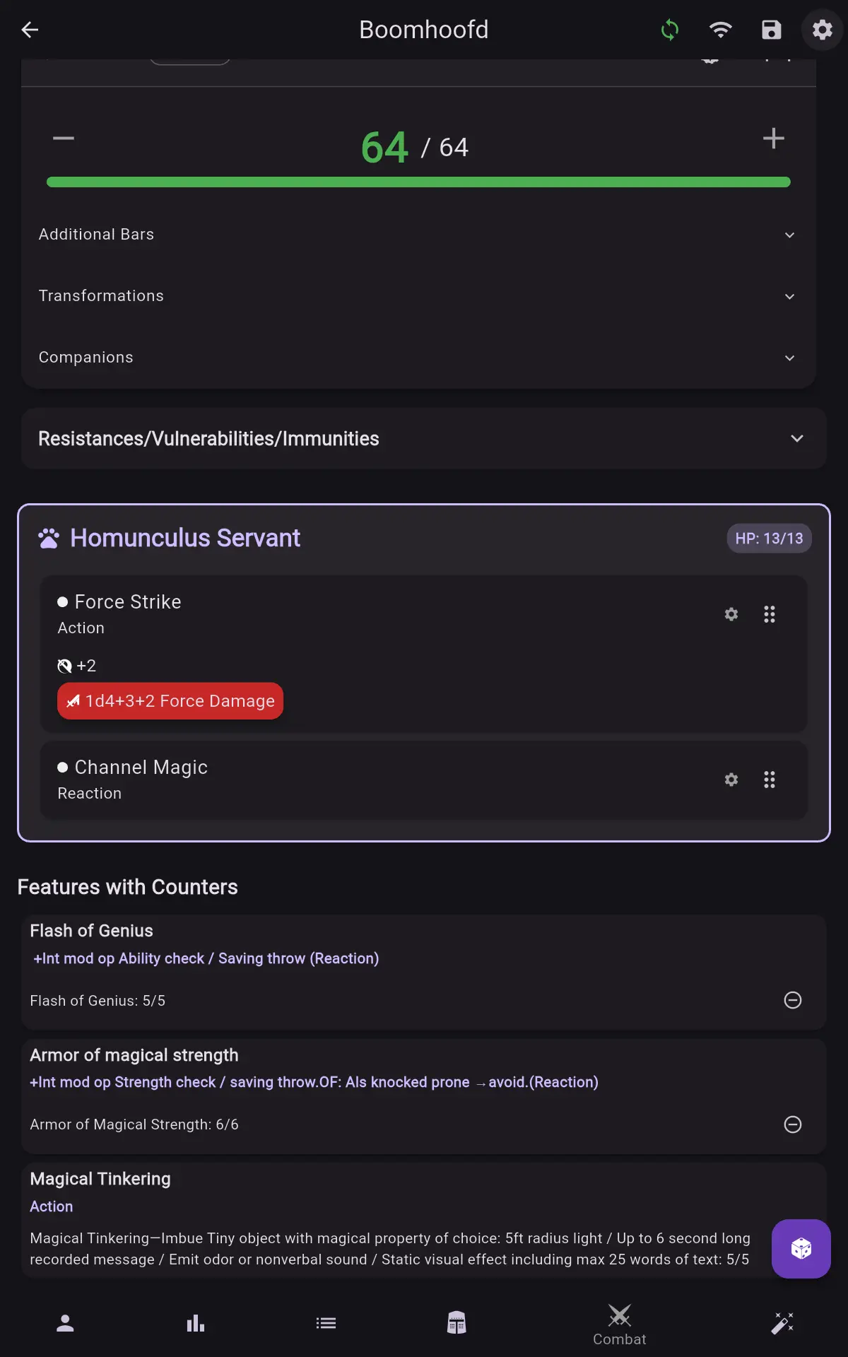 A screenshot from the app