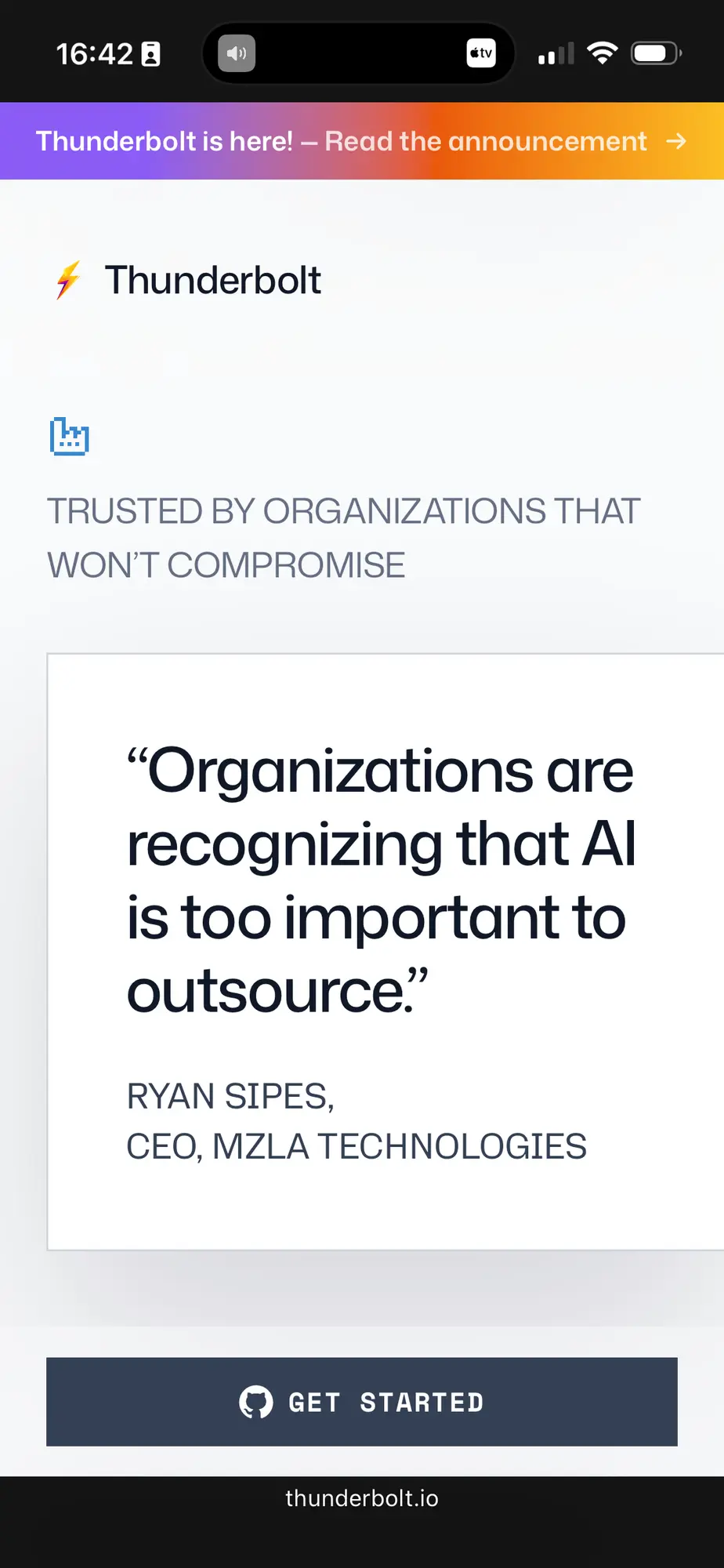  “Organizations are recognizing that AI is too important to outsource.” RYAN SIPES, CEO, MZLA TECHNOLOGIES  