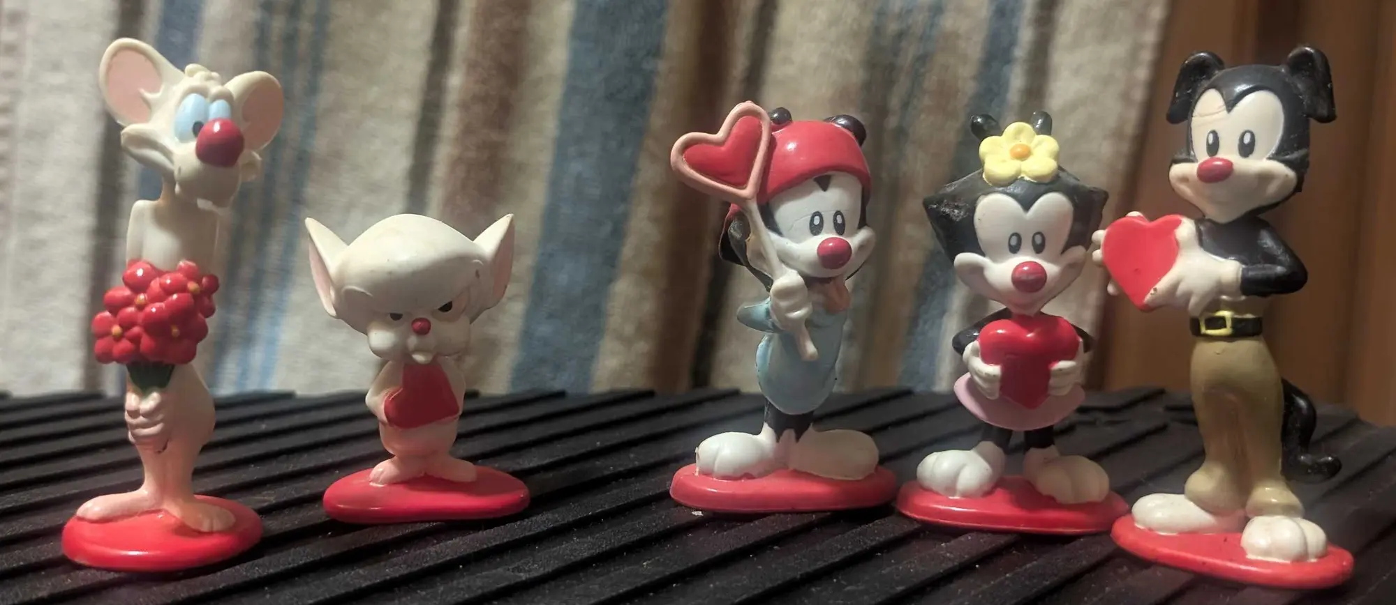 Pinky & The Brain, Yacko, Wacko and Dot Valentine mini figure's