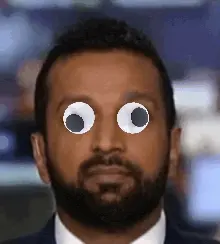 image of Kash Patel with googly eyes